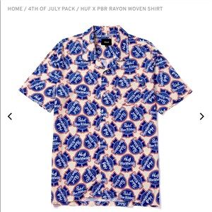 HUF x PBR Rayon Woven Shirt